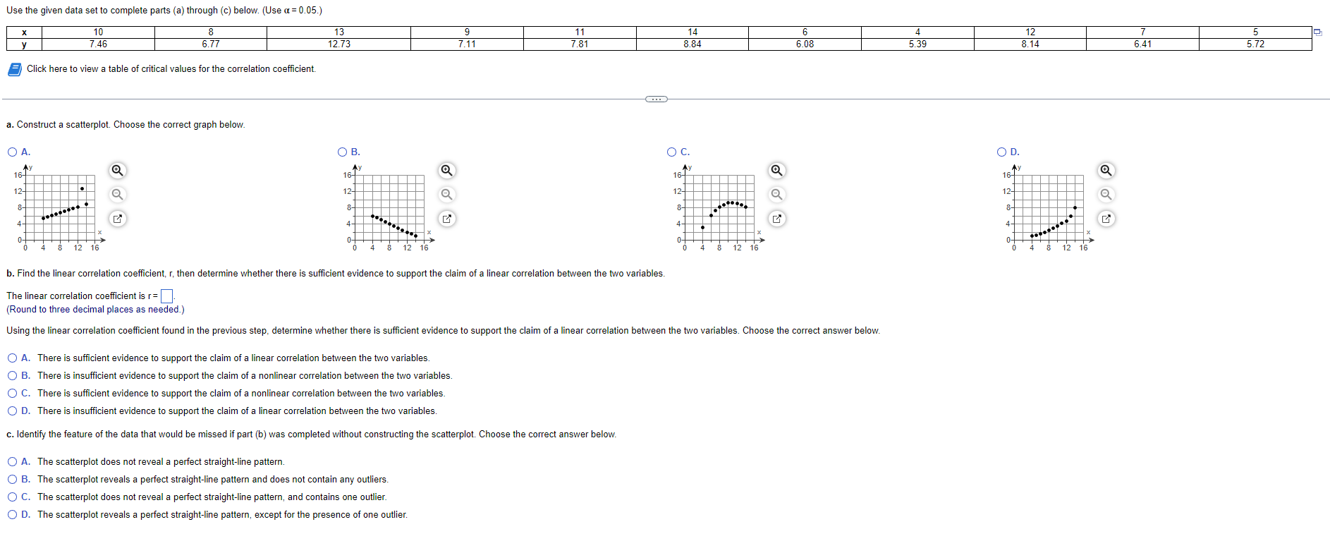 Solved Use the given data set to complete parts (a) through | Chegg.com