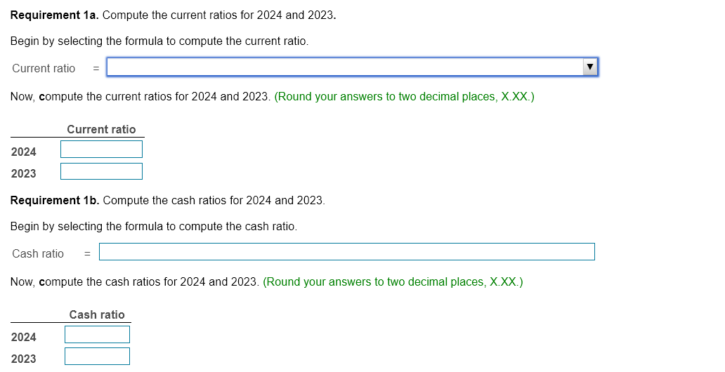 Solved Requirement 1a Compute The Current Ratios For 2024 Chegg Com   PhpzlWkzy