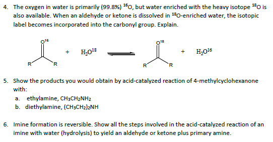 Solved 4. The oxygen in water is primarily (99.8%) 160, but | Chegg.com