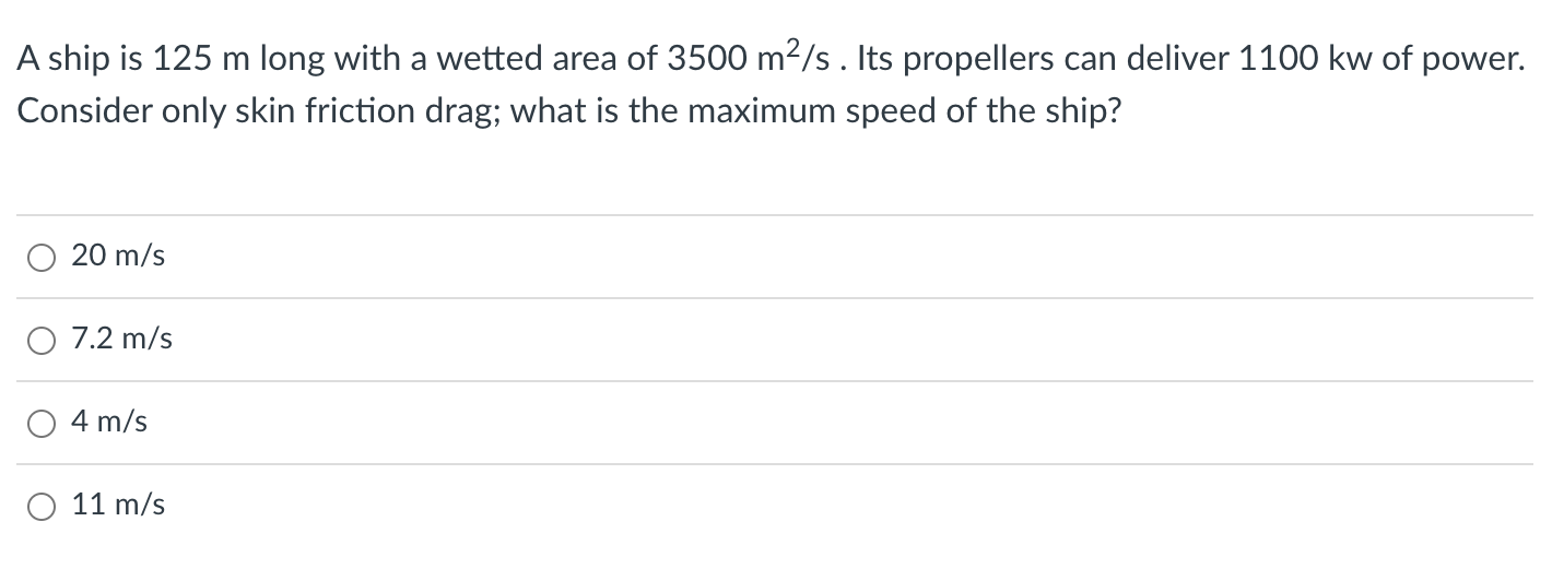 solved-a-ship-is-125-m-long-with-a-wetted-area-of-3500-m-s-chegg