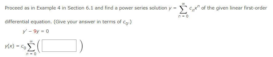 Proceed as in Example 4 in Section 6.1 and find a | Chegg.com