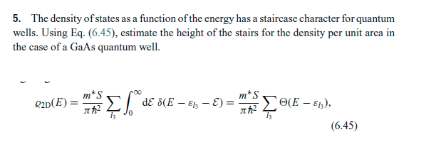 5. The density of states as a function of the energy | Chegg.com