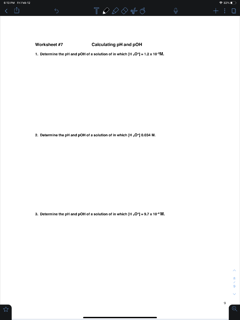 Solved 24:24 PM Fri Feb 24 24% < s + 24 Worksheet #24  Chegg.com Regarding Ph And Poh Worksheet