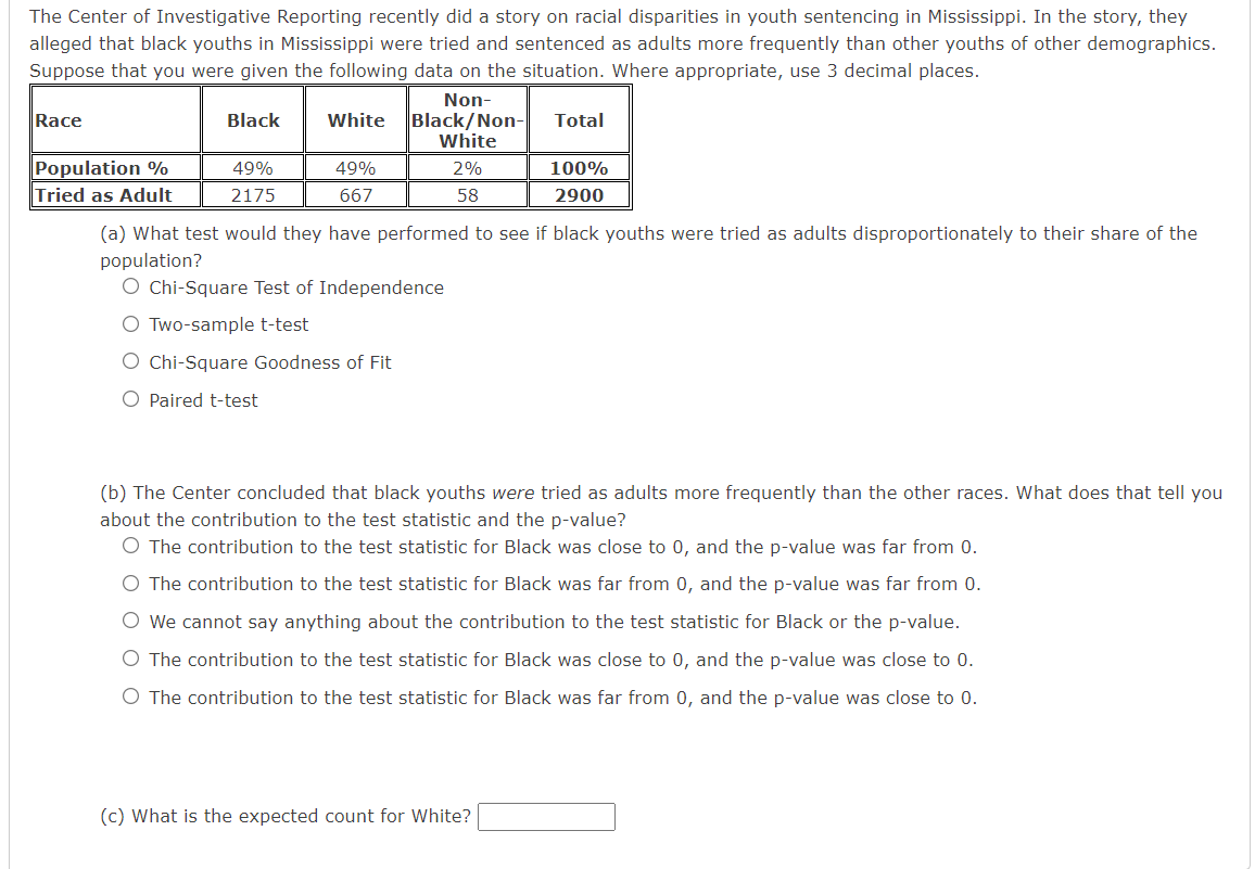Solved The Center Of Investigative Reporting Recently Did A Chegg