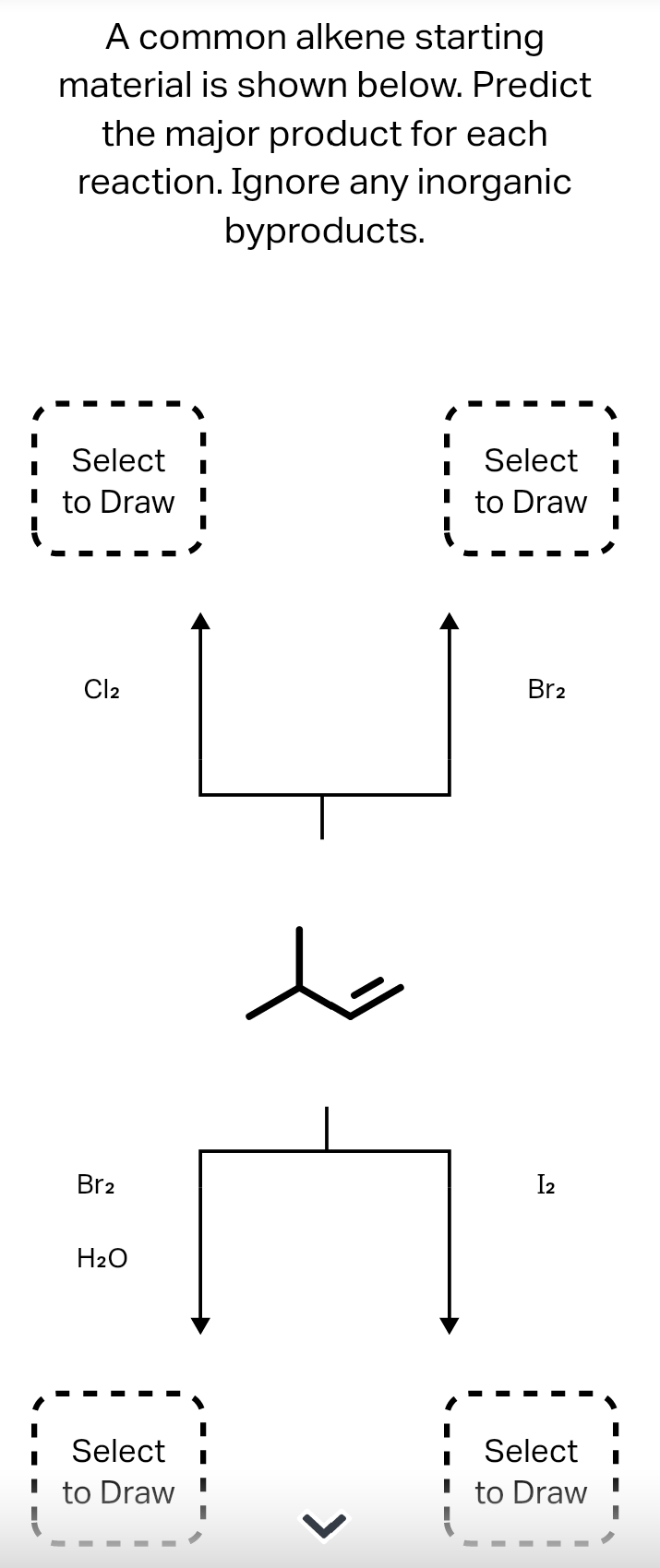 Solved A common alkene starting material is shown below.