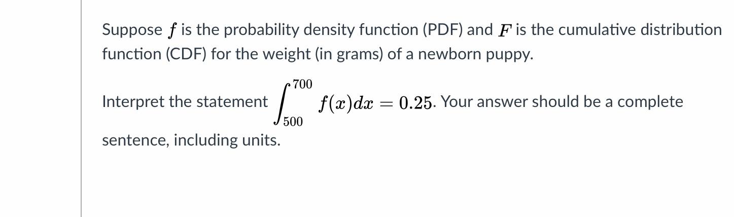 Solved Suppose f is the probability density function (PDF) | Chegg.com