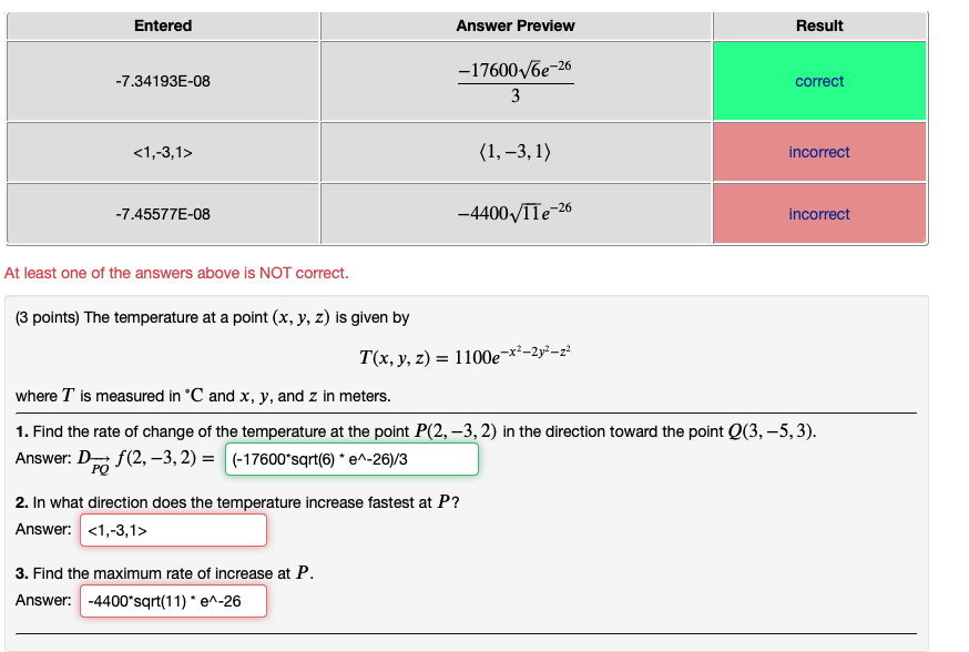Solved Entered Answer Preview Result 0.384110639798688 3 161 | Chegg.com