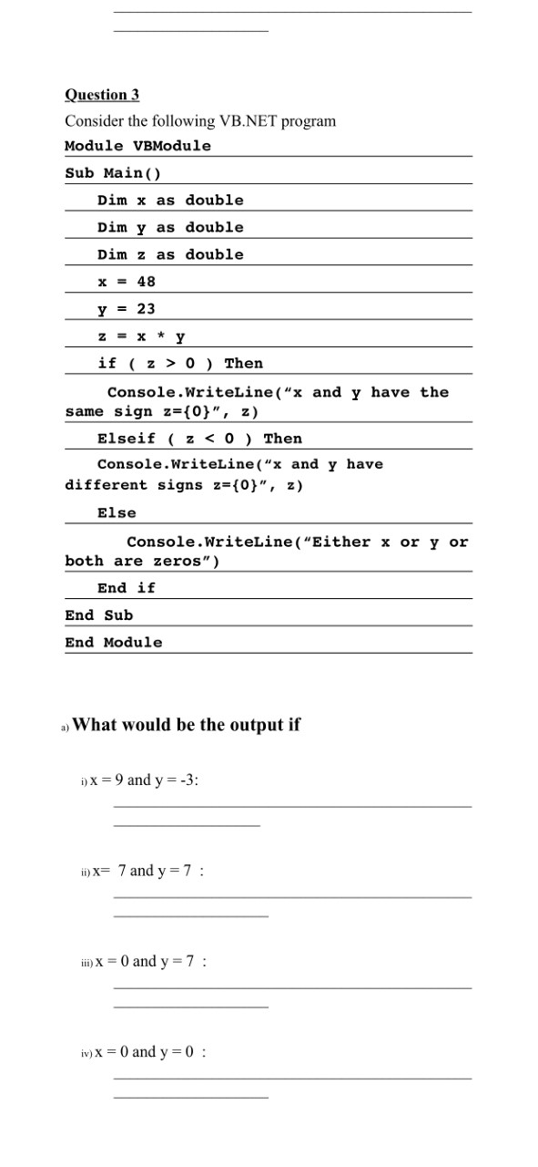 Solved Question 1: What is the type of each of the following | Chegg.com