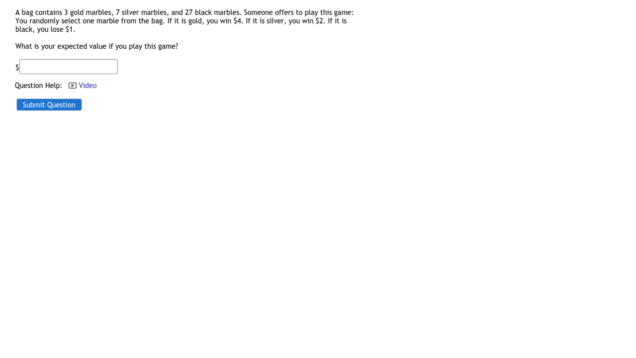 Solved A bag contains 3 gold marbles, 7 silver marbles, and