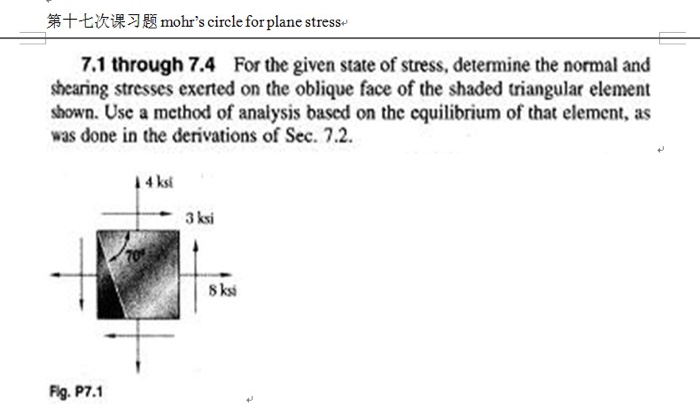 Solved For The Given State Of Stress Determine The Normal 6344