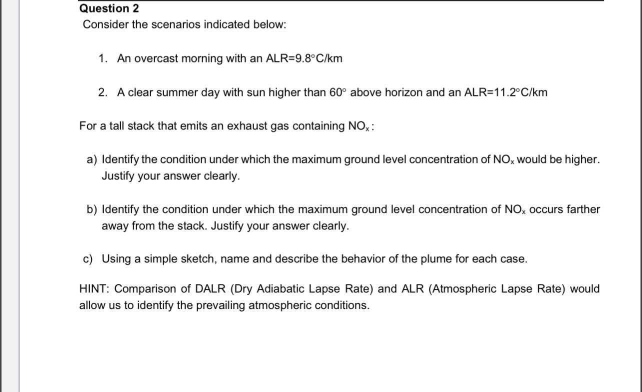 Solved Consider The Scenarios Indicated Below: 1. An | Chegg.com