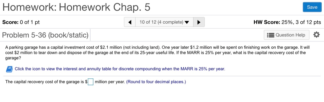 Solved Homework Homework Chap 5 Save Score 0 Of 1 Pt 1