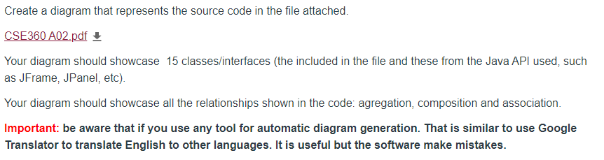 Create a diagram that represents the source code in | Chegg.com