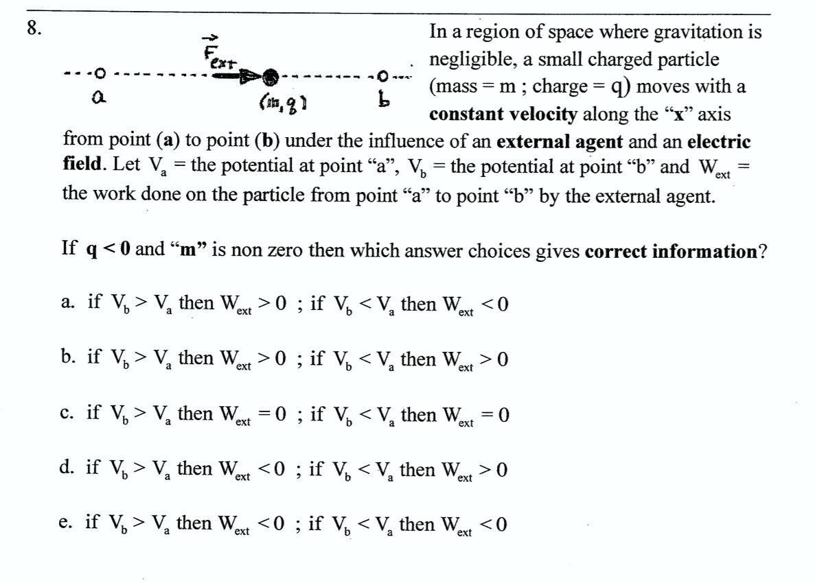 Solved In a region of space where gravitation is negligible, | Chegg.com
