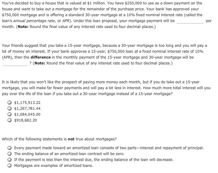 Solved You've decided to buy a house that is valued at 1