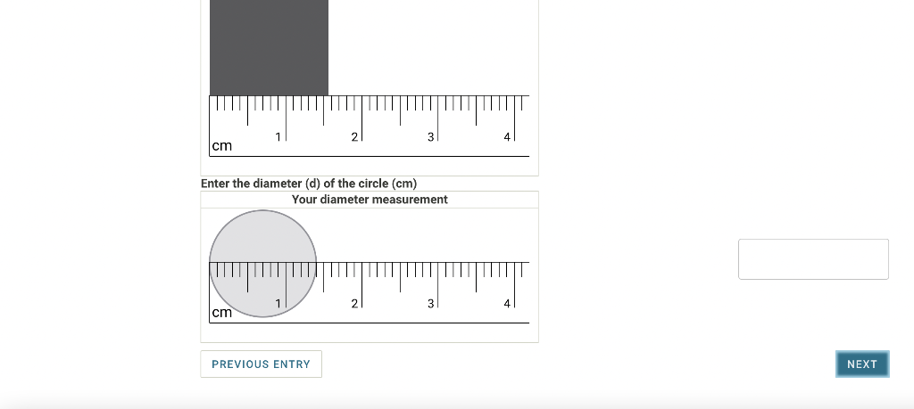 Solved 4 cm Enter the diameter (d) of the circle (cm) Your | Chegg.com