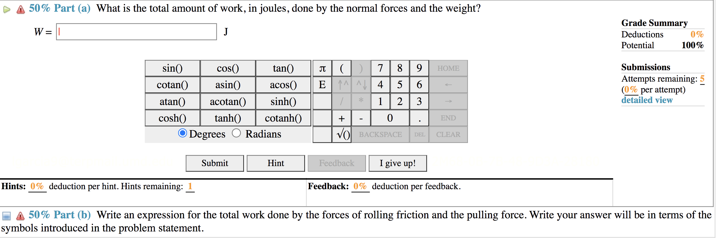 solved-20-problem-4-a-cart-is-pulled-a-distance-d-on-a-chegg