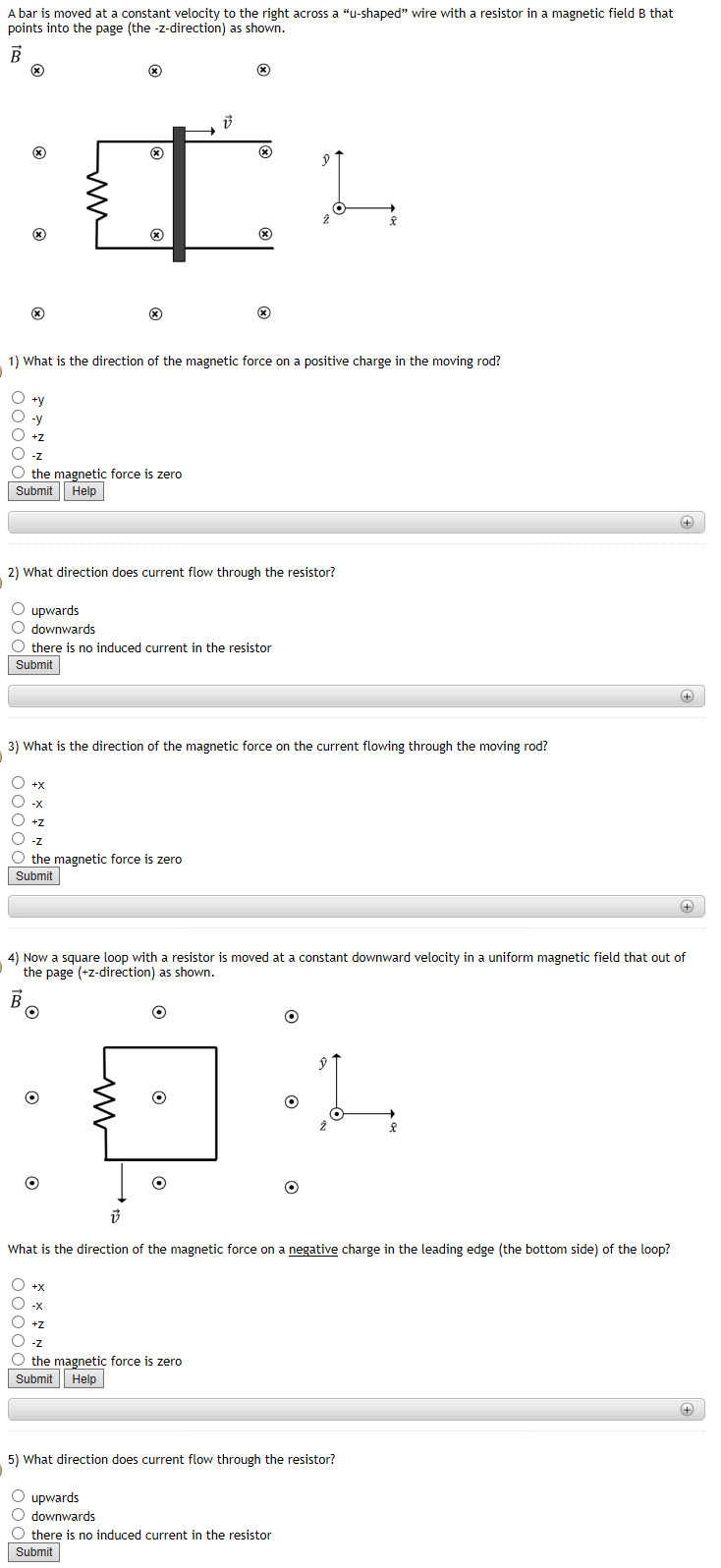 Solved A bar is moved at a constant velocity to the right
