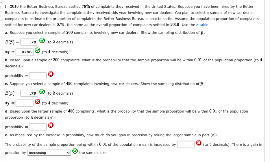 Solved In 2016 the Better Business Bureau settled 79 of