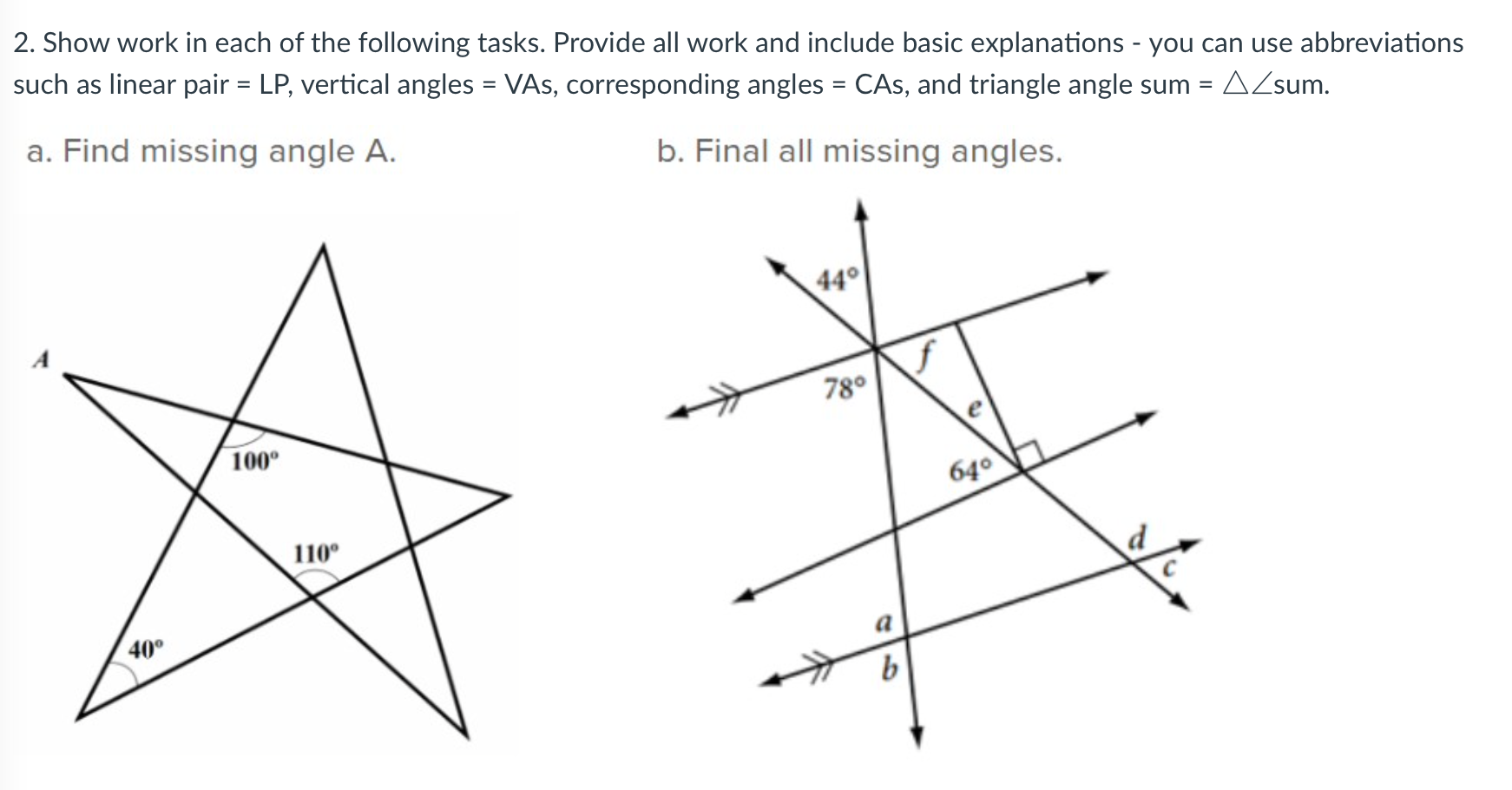Solved 2. Show work in each of the following tasks. Provide | Chegg.com