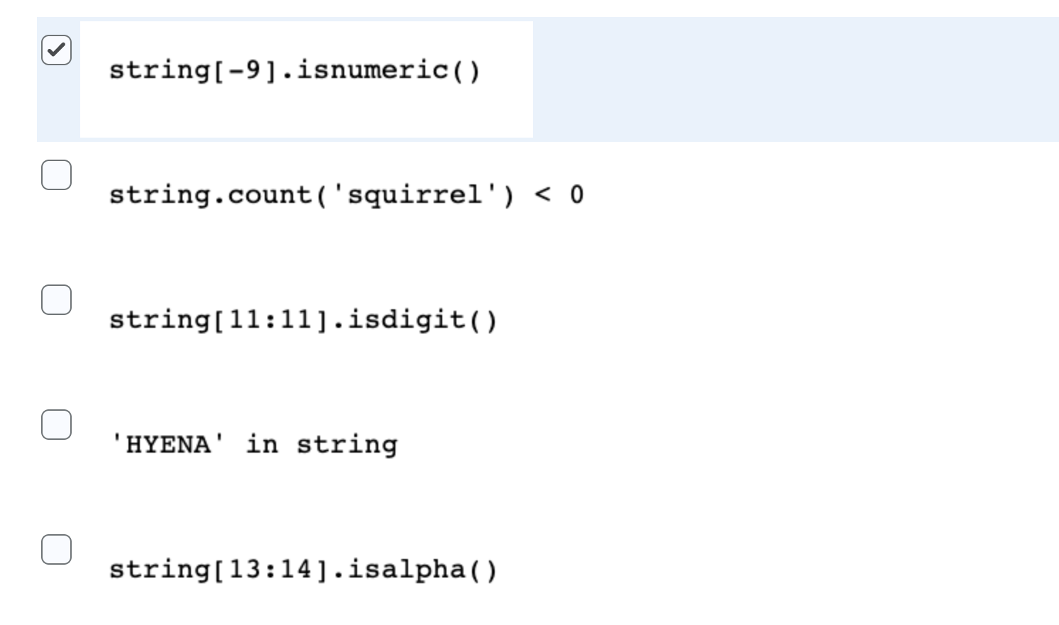Solved Given the following string: string = 'purple 498 | Chegg.com