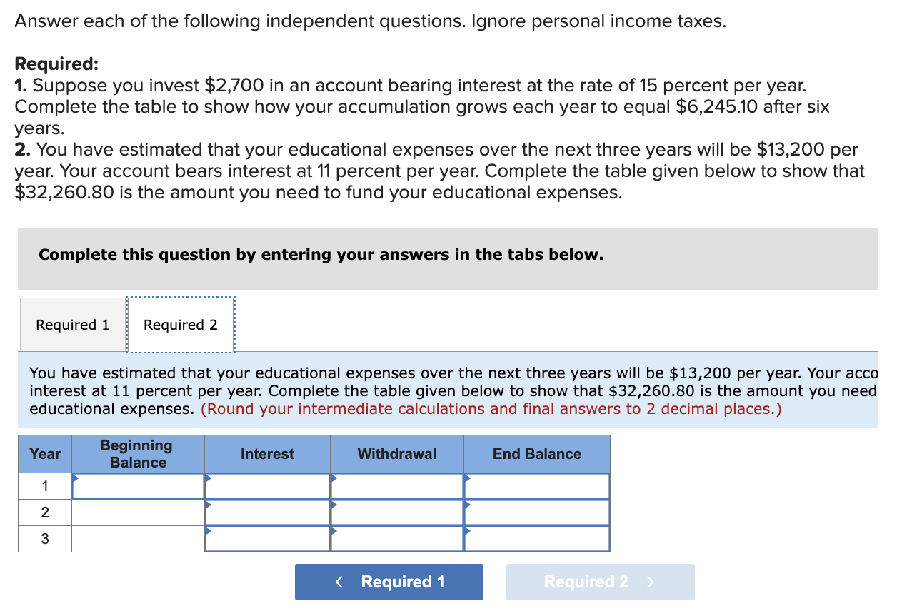 Solved Answer each of the following independent questions. | Chegg.com