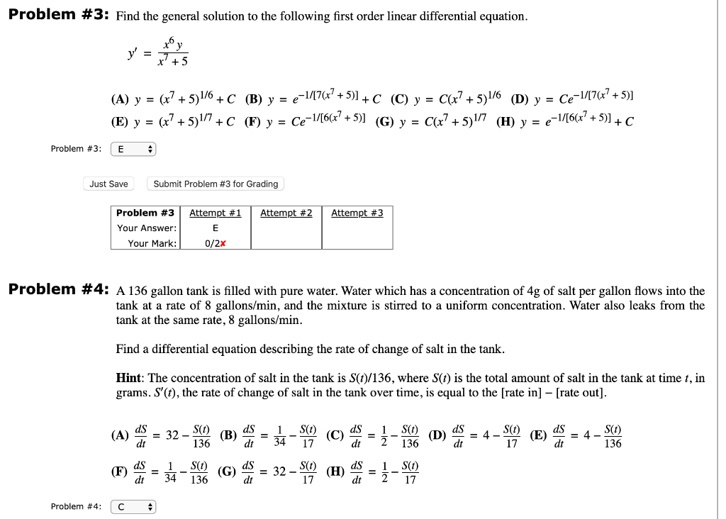 Solved Problem Find The General Solution To The Chegg Com