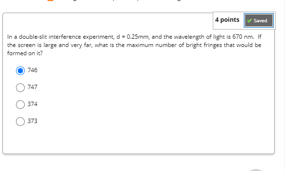 Solved Saved 4 points W A certain light source illuminates a | Chegg.com