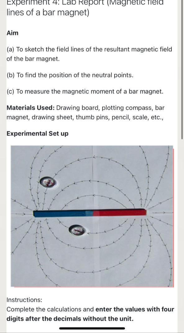 Solved Experiment 4 Lab Report field lines of a