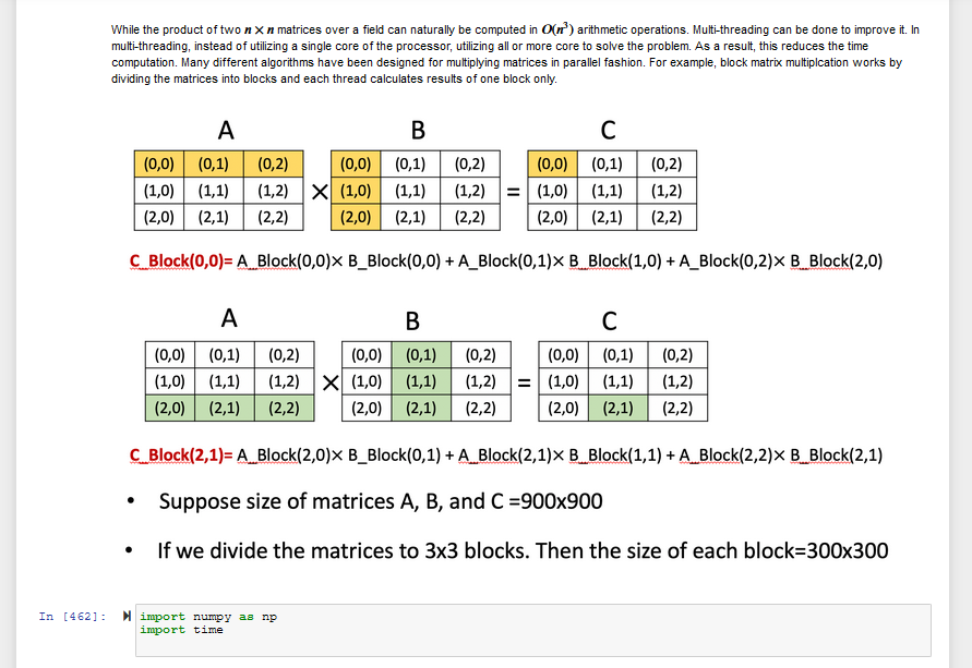 Solved Matrix multiplication is one of the most fundamental | Chegg.com