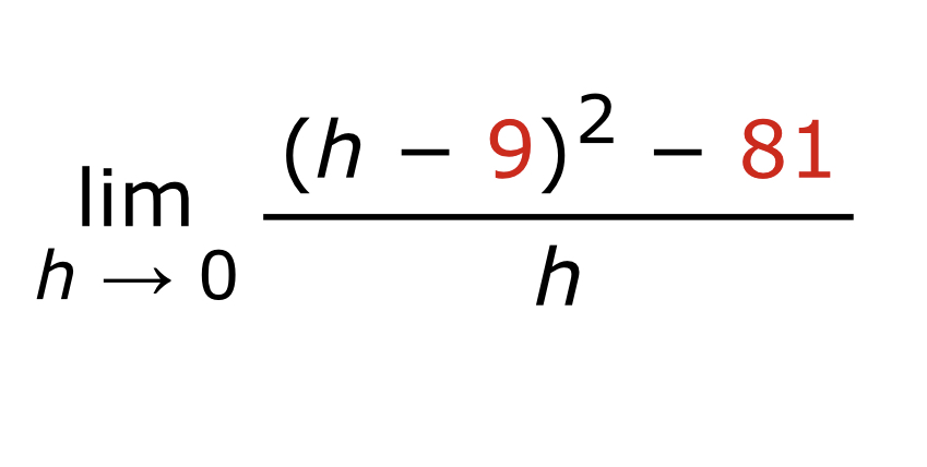 Solved limh→0h(h−9)2−81 | Chegg.com