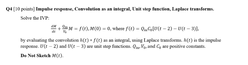 Solved Q4 [10 points] Impulse response, Convolution as an | Chegg.com