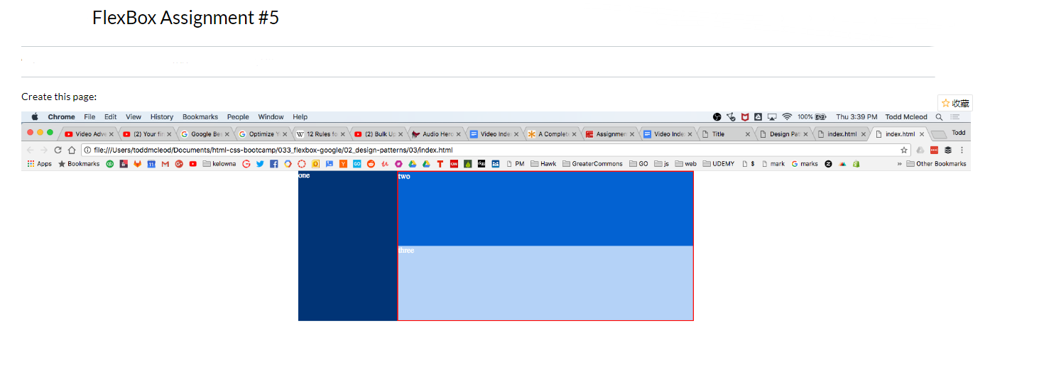 Solved FlexBox Assignment #5 Create this page: Chrome File | Chegg.com