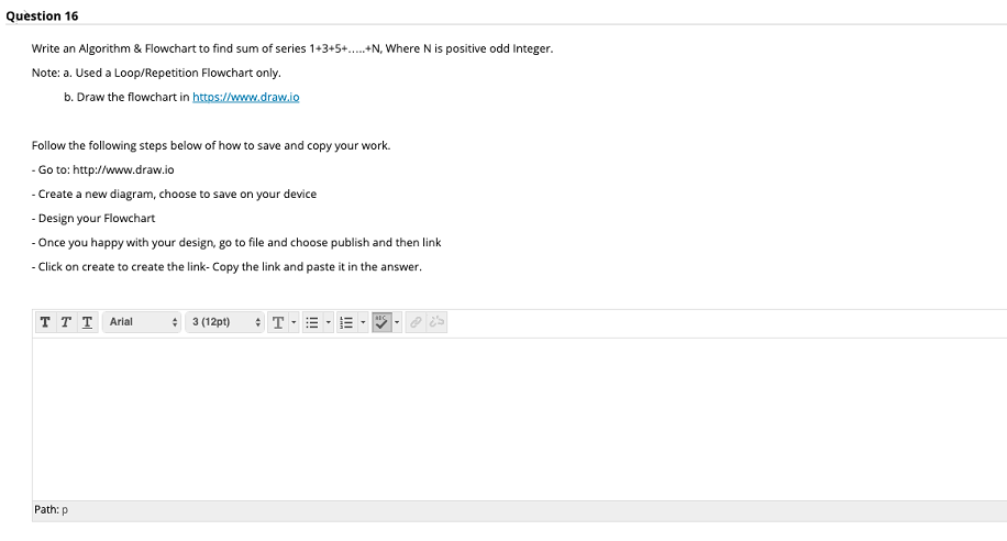 Solved Question 16 Write An Algorithm & Flowchart To Find 