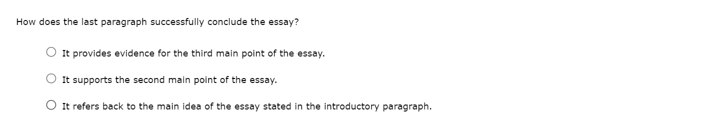 what is the last paragraph of an essay called