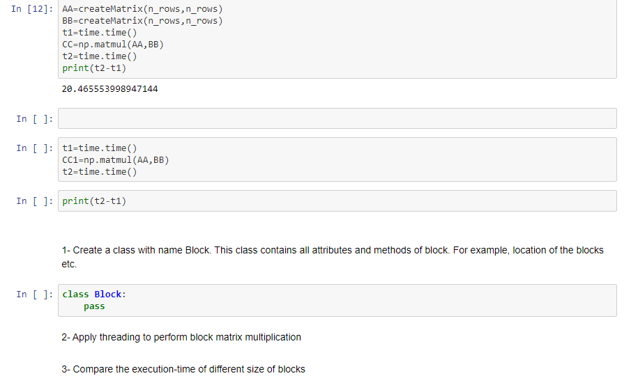 Solved Matrix multiplication is one of the most fundamental | Chegg.com
