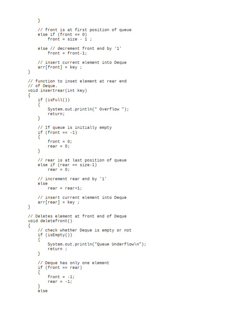 Solved Modify the attached Deque.java to simulate a stack. | Chegg.com