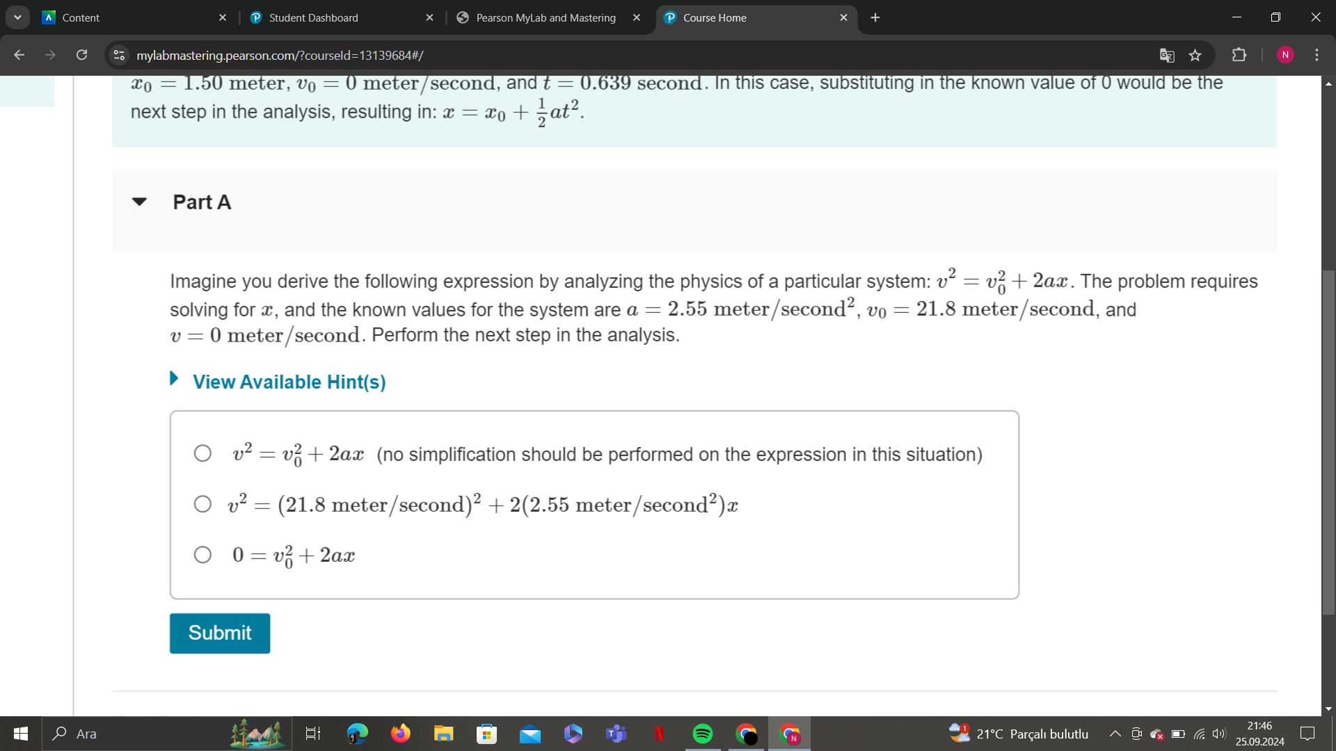 Solved next step in the analysis, resulting in: | Chegg.com