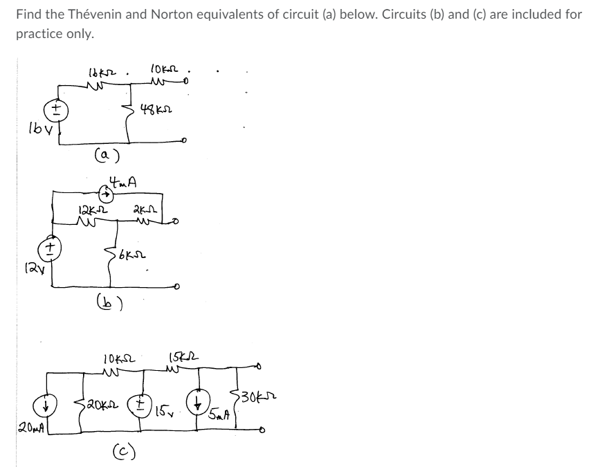 Solved Find The Thévenin And Norton Equivalents Of Circuit | Chegg.com