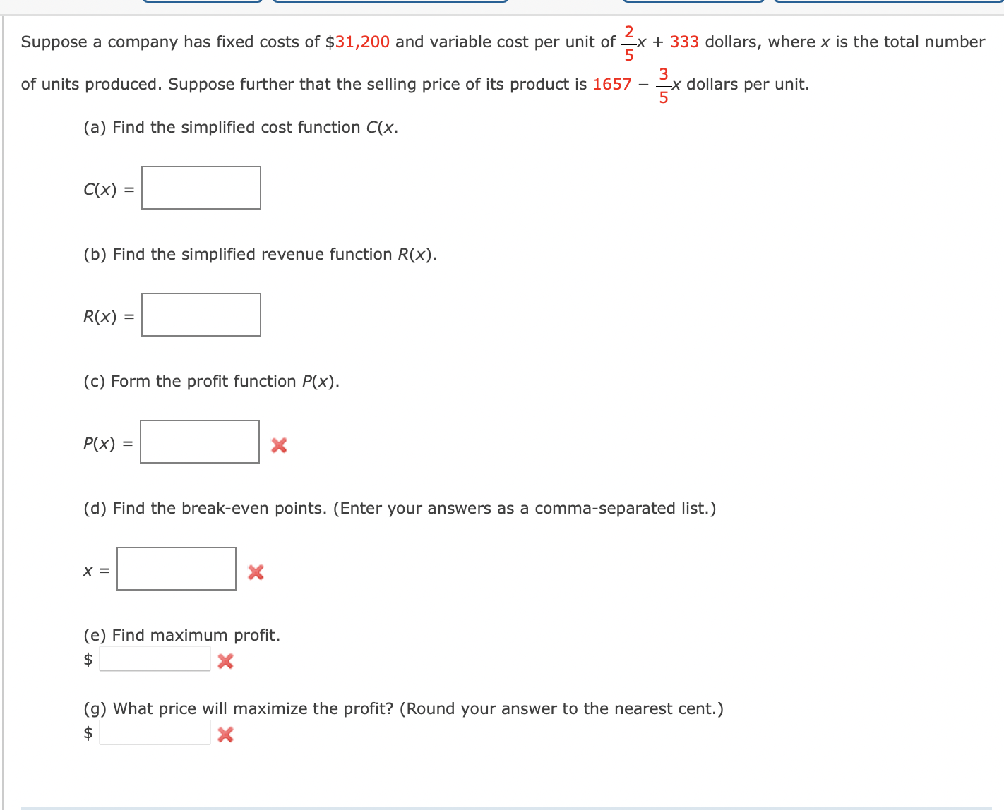 Solved Suppose A Company Has Fixed Costs Of $31,200 And | Chegg.com