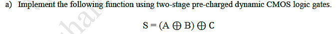 Solved a) Implement the following function using two-stage | Chegg.com