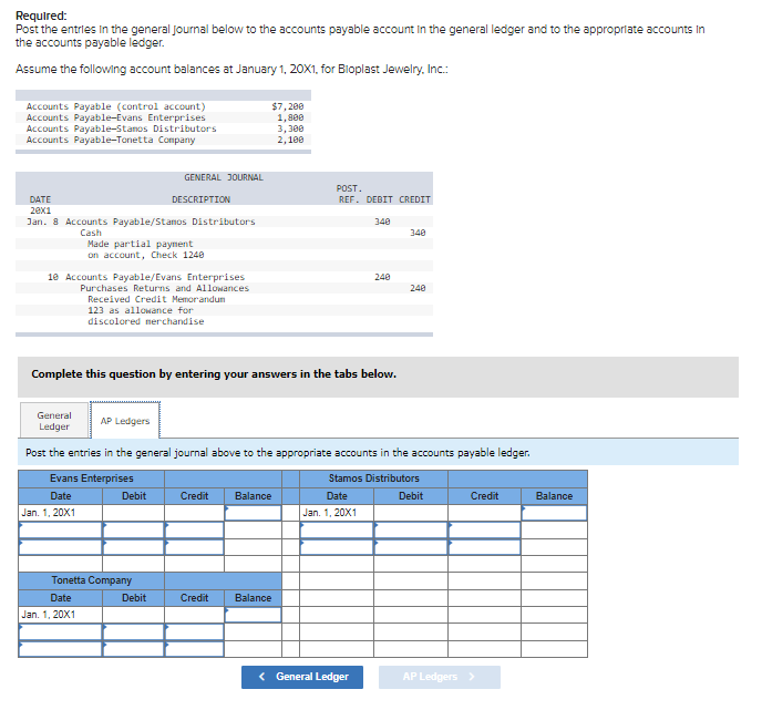 Solved Required: Post the entries in the general Journal | Chegg.com