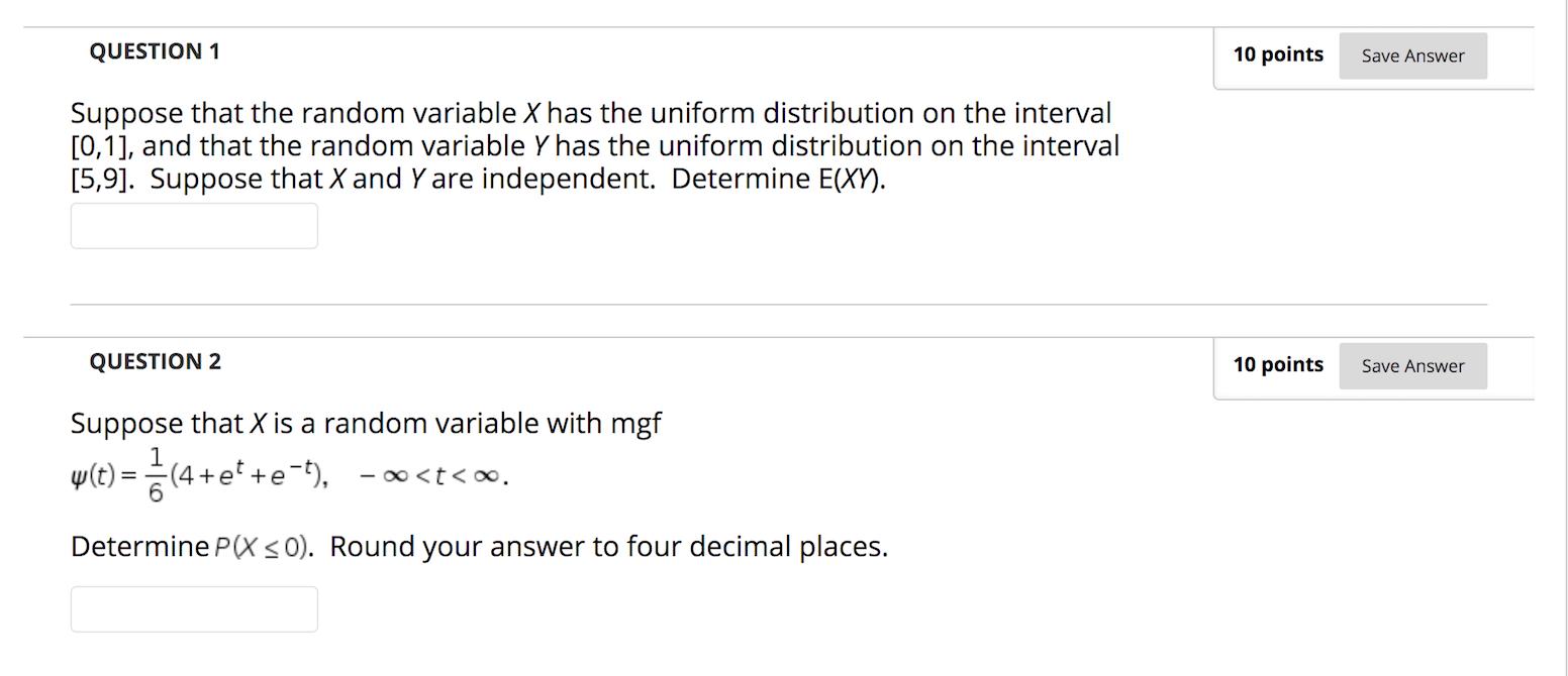 Solved QUESTION 1 10 points Save Answer Suppose that the | Chegg.com