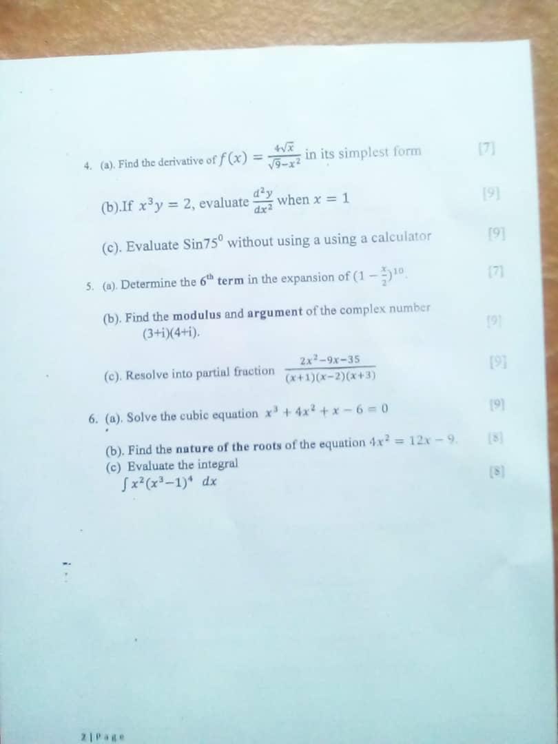 Solved 4. (a). Find the derivative of f(x) 19-x? in its | Chegg.com