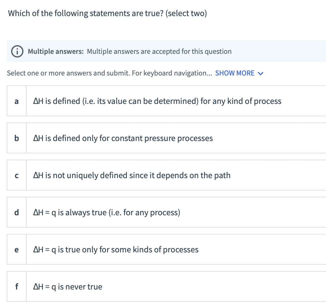 Solved Which Of The Following Statements Are True? (select | Chegg.com