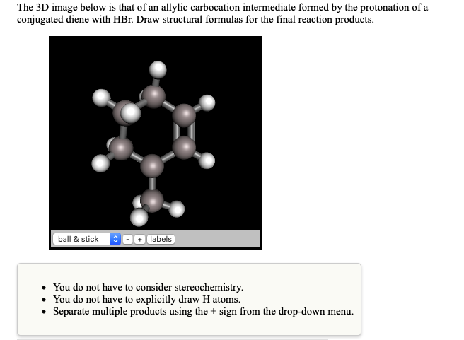 Solved The 3d Image Below Is That Of An Allylic Carbocation