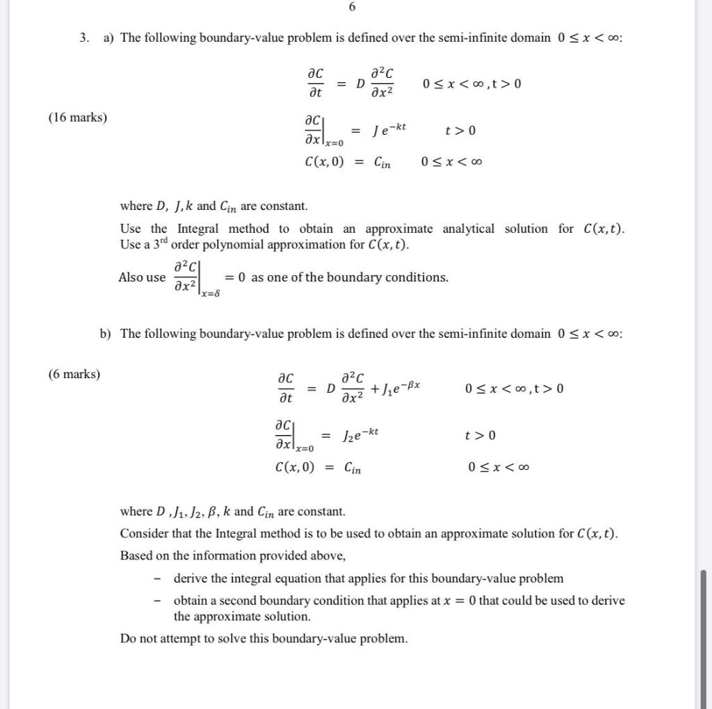 6 3. a) The following boundary-value problem is | Chegg.com