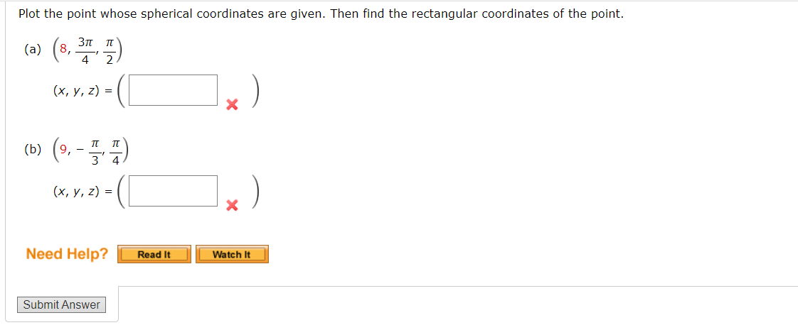 Solved ∭ef X Y Z Dv ∫01 ∫π 2 8 43π 2π X Y Z 9 −3π 4π