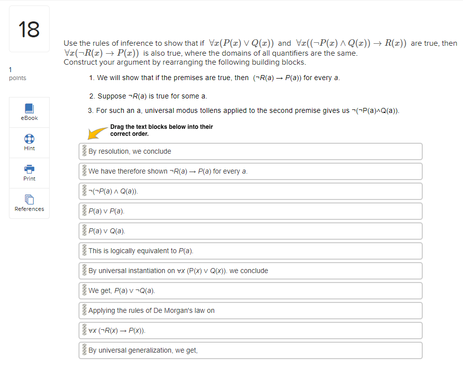 Solved Use The Rules Of Inference To Show That If | Chegg.com