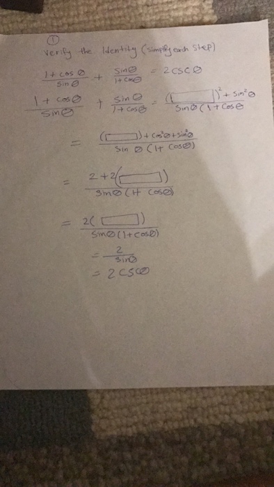 Solved Verify The Identity ?(simplify Each Step) 1 + Cos | Chegg.com